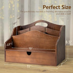 Pine Wood Mail Organizer for Desk - Image 2