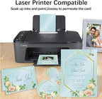 100 Sheets Blue Shimmer Cardstock 8.5 x 11 Metallic Paper, Goefun 80lb Card - Image 4