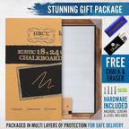 HBCY Creations 18" x 24" Torched Brown Solid Wood Frame Wall Chalkboard - Image 7