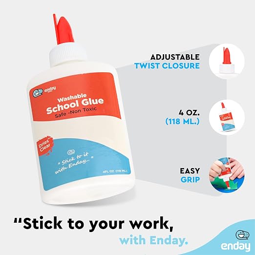 Liquid Glue - 4 oz Washable School Glue, Non-Toxic - Image 4