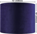 Dark Blue Velvet Drum Lamp Shade Modern Lampshade 13``Top×13``Bottom×10``High - Image 2