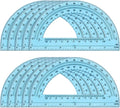 Hoiny 10 Pack Clear Protractor, 6 Inch Plastic Protractors, 180 Degrees by Hoiny