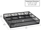 Mind Reader Drawer Organizer, Desk Org, Utensil Organizer, Metal Mesh - Image 3