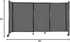 Versare Straightwall Sliding Portable Wall Partition | Freestanding Office - Image 7