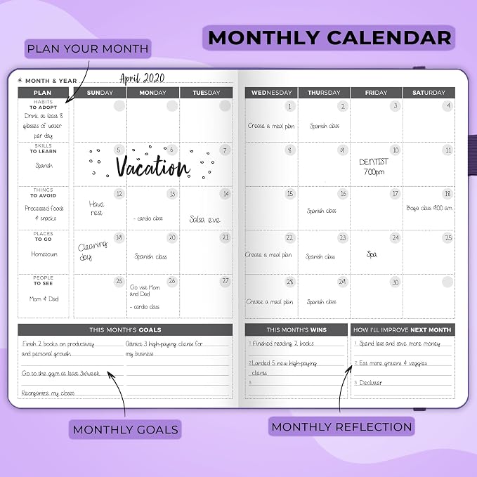 Clever Fox Planner – Undated Weekly & Monthly Planner - Image 4