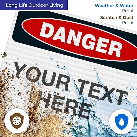 Custom Danger Sign, OSHA Sign, 24x30 Inches, 3M EGP Reflective .080 Aluminum - Image 5