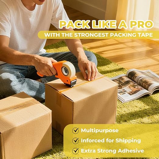 Clear Packing Tape 36 Rolls – Heavy Duty Shipping & Moving Tape – Strong - Image 2