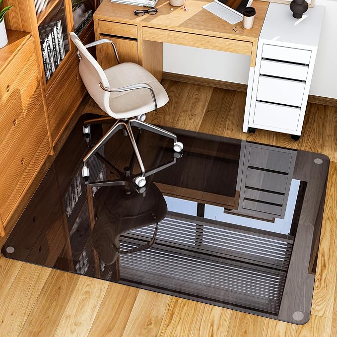 GLSLAND Office Chair Mat, 1/6" Thick Computer Floor Mat by GLSLAND