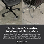 Vitrazza Glass Chair Mat 46” x 60” Superior ¼ Thick, Chiaro Standard Clear - Image 2
