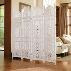 5.75Ft Room Divider Wood Screen, 33Lbs Durable Antiqued Style MDF Carved - Image 6
