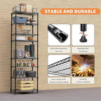 M MZG 8 Tier 2000 lbs Storage Rack Metal Wire Shelving Unit, Storage Standing - Image 5