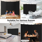 Kecreque 6 Panel Room Divider, 6ft Folding Screen Portable Wall Partition Room - Image 6