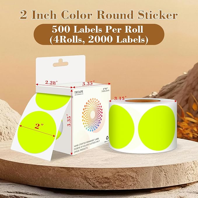 2 Inch Color Coding Round Labels - Image 2