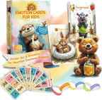 Emotion Cards for Kids – 50 Laminated Feelings & Calm-Down Cards for Classroom by Unknown