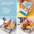 DETEIN 2PACK Stackable Desktop Storage Organizer Plastic Desk Organizer - Image 7