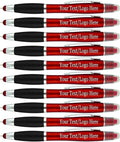Personalized Pens with Gel Highlighter and Stylus -200 Pack Bulk-Free Imprint - by Sypen