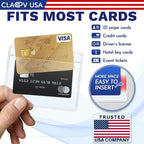 Claev - Horizontal Flexible and Tear Resistant Card Protector - Clear, 4x3 Inch - Image 2