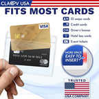 Claev - Horizontal Flexible and Tear Resistant Card Protector - Clear, 4x3 Inch - Image 3
