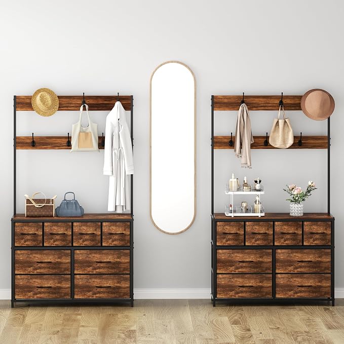 YKVIQBY 8 Drawer Dresser with 6 Double Hooks, 68.9" Tall Closet Organizer and - Image 9