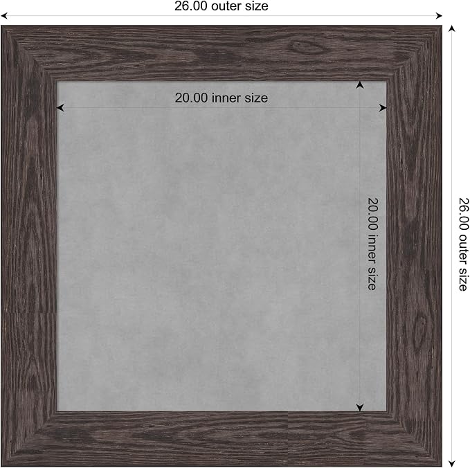 Amanti Art Black Framed Magnetic Board 26x26 Medium Vision Board - Image 4