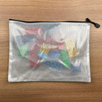 Oaimyy-18PCS-7 x 11" Mesh Zipper Pouch, Plastic Zip File Folders Puzzle Bags - Image 8