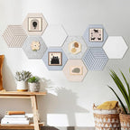 12'' Medium Hexagon Cork-Bulletin Board Tiles Adhesive 10PCS 12x10 inch - Image 8