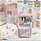 UINSUE Cute Pen case Adorable Bunny Transparent 3-Layer Large Capacity Pencil - Image 7