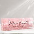 Personalized Name Plate for Desk Custom Acrylic Desk Name Plate Custom Employee by AZUFEMOS