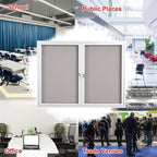 48x36 Inch Lockable Enclosed Bulletin Board, Weather-Resistant Outdoor - Image 6