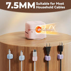 Yocice 6Pack Rotatable Cord Organizer, Spring Cable Clips Desk Cable Management - Image 3
