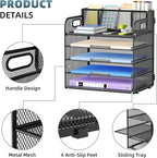 Marbrasse 5 Tier Paper Organizer - Image 4
