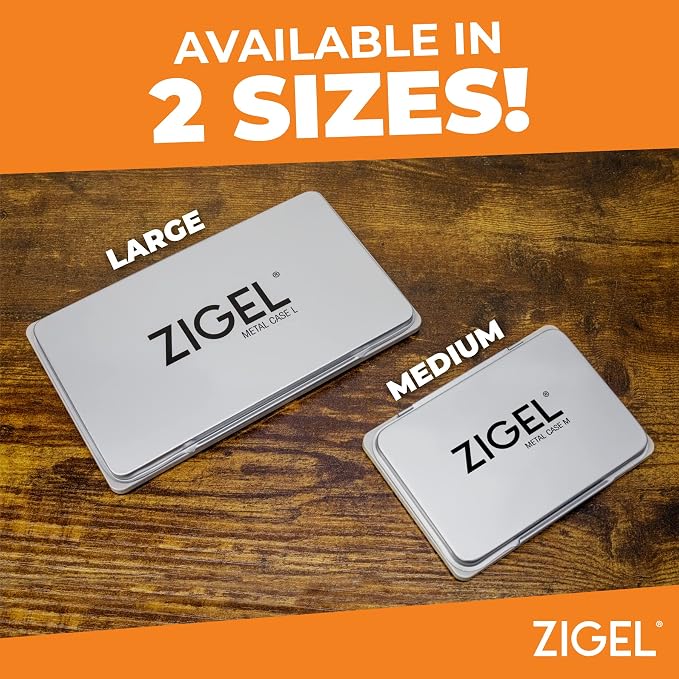2 Pack Metal Case Stamp Pad Large Size, Light Blue Color - Image 4