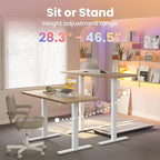 HUANUO 63 x 28 inch Electric Standing Desk Adjustable Height, 4 Memory Height - Image 4