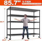 REIBII 85.7"H Garage Shelving 2998LBS Storage Shelves - Image 3