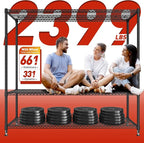 REIBII 60''W Storage Shelves 2399LBS Wire Shelving - Image 4