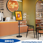 VAIIGO 2Pack 8.5x11 Inch Adjustable Pedestal Poster Sign Stand, Heavy Duty - Image 8
