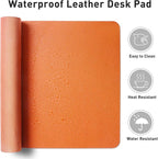 Aothia Faux Leather Desk Mat – Large Mouse Pad, Non-Slip PU Leather Blotter - Image 7