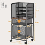Feyejade 6-Tier Rolling File Cart - Image 8