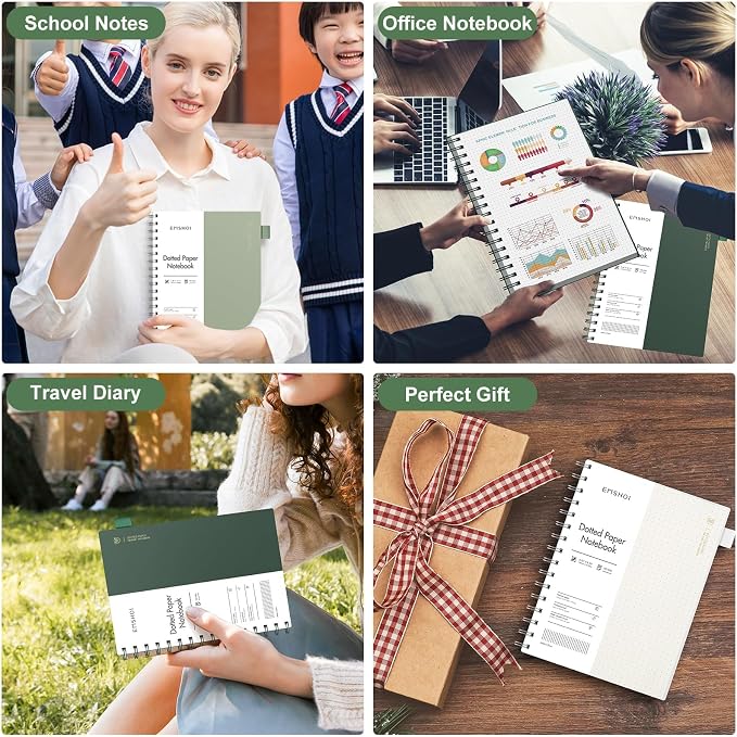EMSHOI B5 Spiral Dotted Notebook - Image 8