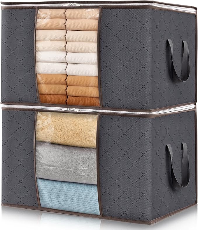 Lifewit 2 Pack Clothes Storage, Foldable Organization Bins by Lifewit