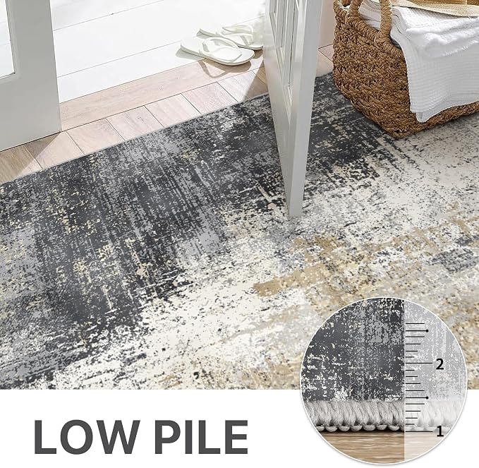 GENIMO Washable Area Rugs for Living Room, 8x10 Modern Non Slip Rugs, Low Pile - Image 7