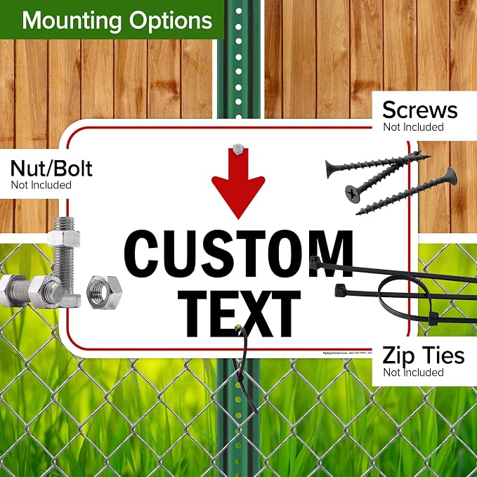 Custom Arrow and Directional Sign, Down Arrow, 12x18 Inches, Rust Free .063 - Image 5