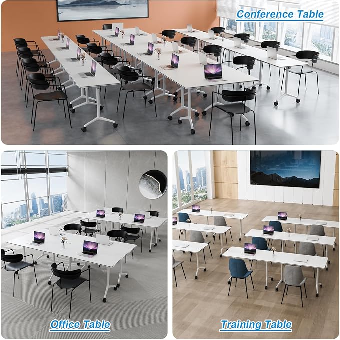 WYMHYZ Conference Table Flip Top Mobile Conference Room Tables, Folding - Image 7