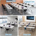 Conference Table Flip Top Mobile Conference Room Tables, Folding Conference - Image 7