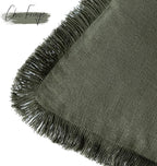 Foindtower Set of 2 Decorative Linen Fringe Throw Pillow Covers Cozy Farmhouse - Image 3