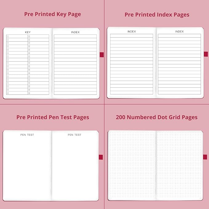 VIVID SCRIBBLES Dotted Journal – 140gsm Bleed Proof Thick White Paper – 200 - Image 7