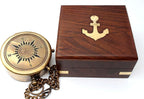 US HANDICRAFTS Home is Wherever Engraved Brass Compass - Image 6