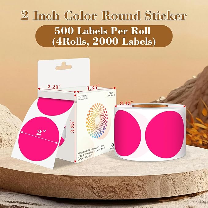 2 Inch Color Coding Round Labels - Image 2