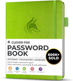Clever Fox Password Book with alphabetical tabs. Internet Address Organizer by CleverFox