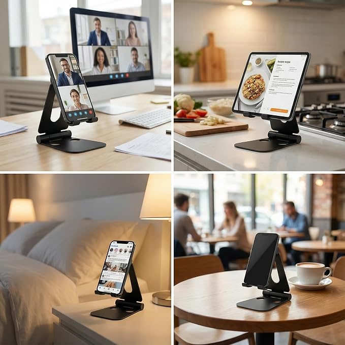 LOXP Tablet Holder Stand, Adjustable Aluminum Alloy Phone Stand, Compatible - Image 7